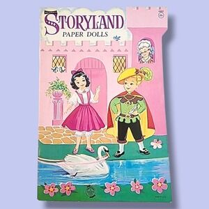 Storyland Paper Dolls Artcraft Saalfield Vintage Fairy Tale Theme Uncut
